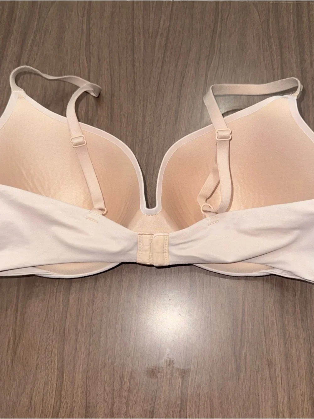 Auden Embedded Wire Demi Bra Cream Nude Size 36D Lined Lightly Padded T Shirt